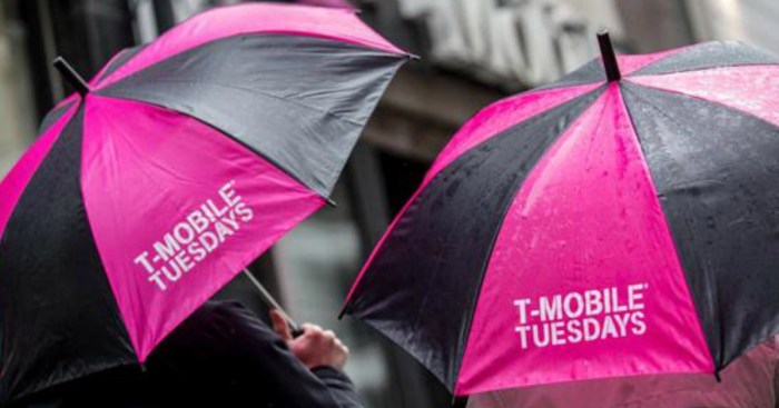 New T-Mobile Tuesdays Black Umbrella